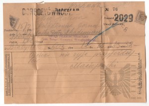 II RP Telegram 1932 