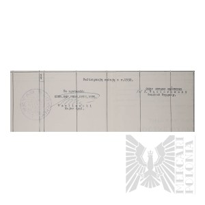 II RP - Annual Addendum to the Qualification List for 1934 of Brig. Gen. Jerzy Ferek-Bleszynski.