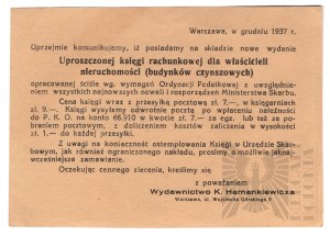 II RP - Advertising leaflet of Kazimierz Hamankiewicz Publishing House, Warsaw 1937.