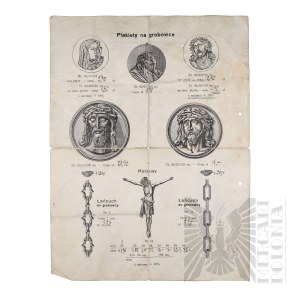 II RP - Advertising Leaflet of Coffin and Tombstone Accessories of the Metal Goods Factory, Poznań