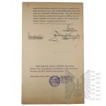 II RP - Protokół Wypadku Lotniczego kpt. pil. Józefa Mickiewicza, 3 Pułk Lotniczy, Poznań - Ławica.