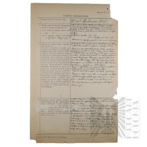 II RP - Military and Medical Certificate of Pilot Capt. Joseph Mickiewicz.