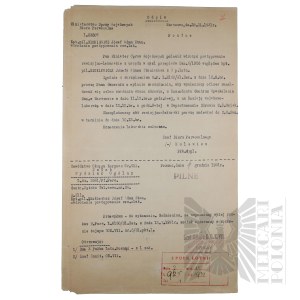II RP - Odpis Polecenia Służbowego Ministra Spraw Wojskowych w Sprawie Rewizji Orzeczenia Lekarskiego dla kpt. pil. Józefa Mickiewicza