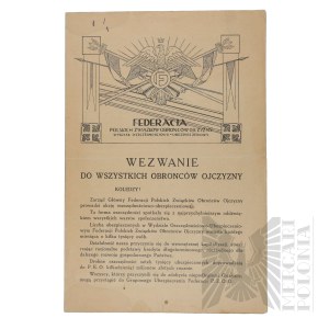 II RP - Information Brochure of the Federation of Polish Associations of Defenders of the Fatherland.