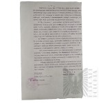 II RP - Tajne Pismo Dowództwa Okręgu Korpusu nr IV do Komendanta P.K.U. Łódź-Powiat. Na Dokumencie Widniej Pieczęć P.K.U. Łódź-Powiat.