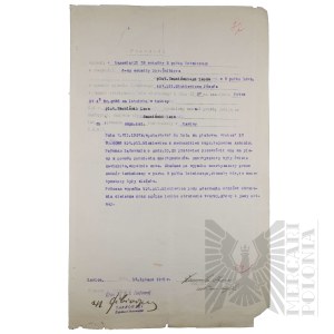 II RP - Minutes of the 32nd Squadron, 3rd Aviation Regiment from the Air Accident of Capt. Pil. Józef Mickiewicz. Poznań - Ławica.