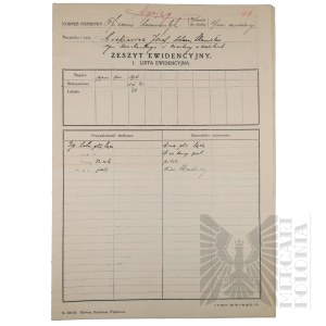 II RP - Record book of Capt. pilot Jozef Mickiewicz