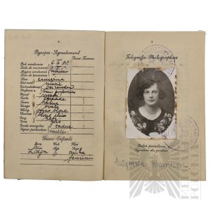 II RP - Małgorzata Brazewicz's Passport. Wąbrzeźno.