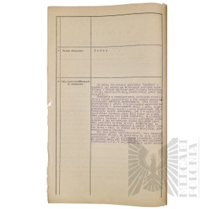 II RP - Application for the award of the Bronze Cross of Merit to Stanislaw Taberski of the 5th Baon of the Border Protection Corps in Luzki.