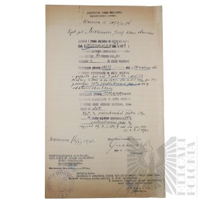 II RP - Orzeczenie Lekarskie kpt. pil. Józefa Mickiewicza.