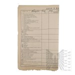 II RP - Roczne Uzupełnienie Listy Kwalifikacyjnej za rok 1930. Sztab Główny Oddział II gen. bryg. Jerzego Ferek-Błeszyńskiego.