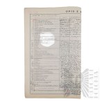 II RP - Roczne Uzupełnienie Listy Kwalifikacyjnej za rok 1924 gen. bryg. Jerzego Ferek-Błeszyńskiego.