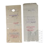 II RP - Zestaw Urzędowych Blankietów Wekslowych Wystawionych przez Włodzimierza Downara.