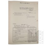 II RP - Karta Konta Emerytalnego kpt. pil. Józefa Mickiewicza, Poznań, Podpis mjra Tadeusza Bergera.
