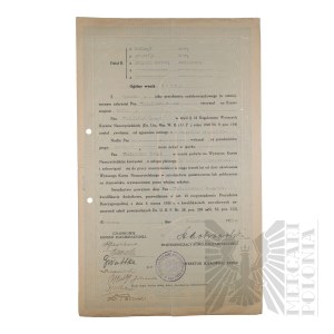 II RP - Certificate of Completion of the State Higher Teacher Training Course Issued to Vladimir Downar.