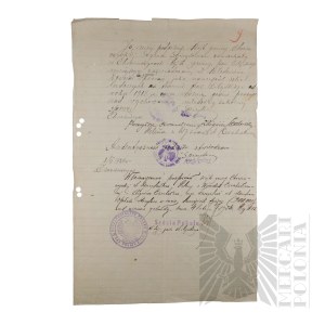 II RP - Zaświadczenie o Wykonywaniu Zawodu Nauczyciela Wystawione dla Włodzimierza Downara. Wilejka.