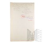 II RP - Odpis Świadectwa Państwowej Komisji Egzaminacyjnej dla Czynnych a Nie Wykwalifikowanych Nauczycieli Szkół Powszechnych w Wilnie Wystawionego dla Włodzimierza Downara.