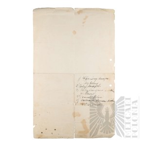 II RP - Pricelist of the Warsaw Hunting Company Vilnius Branch.