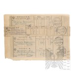 II RP - Kwity Pocztowe Włodzimierza Downara z lat 1936, 1938, 1939
