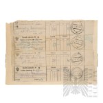 II RP - Kwity Pocztowe Włodzimierza Downara z lat 1936, 1938, 1939