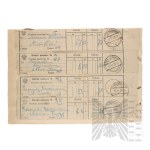 II RP - Kwity Pocztowe Włodzimierza Downara z lat 1936, 1938, 1939