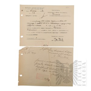 II RP - Zestaw Dokumentów Służbowych Włodzimierza Downara.