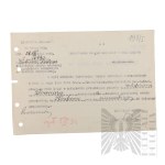 II RP - Zestaw Dokumentów Służbowych Włodzimierza Downara.