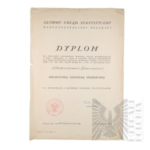 II RP - Diploma of Awarding the Bronze Badge of Honor of the CSO to Vladimir Downar.