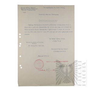 II RP - Copy of the Certificate of Completion of the First Year of Studies at the University Vacation Course in Mysłowice.