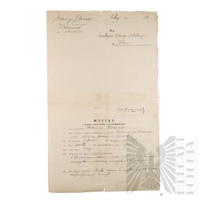 II RP - Excerpt from the List of Service and Qualifications of Vladimir Downar.