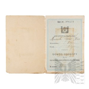 II RP - ID card of Anna Downar. Vileyka.