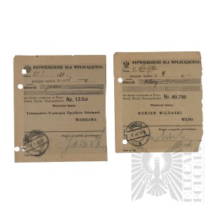 II RP - Set of Confirmation of Payments Made by Jerzy Downar.