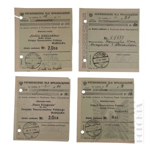 II RP - Zestaw Potwierdzeń Wpłat Dokonanych przez Jerzego Downara.