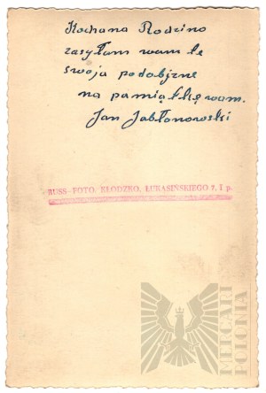 LWP Early Soldier Photo Dedication Jan Jablonowski - Klodzo