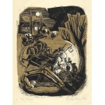 ORŁOWSKA-GABRYŚ M. - Sanna. Signature two-color woodcut from 1947.