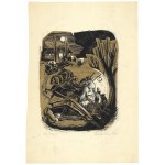 ORŁOWSKA-GABRYŚ M. - Sanna. Signature two-color woodcut from 1947.