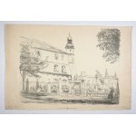 WEISS Wojciech (1875-1950) - Skałka in Cracow. Crayon lithograph signed on stone.