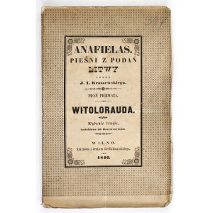 KRASZEWSKI J. I. - Witolorauda. 2nd ed. With 50 woodcuts by W. Smokowski. 1846.