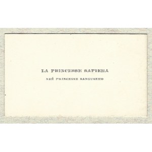[Sapieha Teresa Elisabeth]. La Princesse Sapieha neé Princesse Sanguszko.
