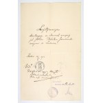 [ID]. Handwritten document of the contents: "Legitimacy stating that the bearer of the present one is JWP....