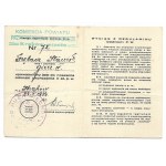 LEGITIMATE of the badge of completion of the second degree of general military training awarded to Stanislaw Trębacz in Krako...