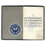 SERVICE LEGITIMATION for an employee of the Krakow Municipal Electric Railway issued to werkmaster Stanislaw Fijalk....