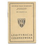 MEMBERSHIP LEGITIMACY. Lviv Sports Club "Pogon". Year of foundation 1907 Legitimation of Jadwiga Drewniewska, player...