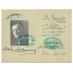MEMBERSHIP LEGITIMACY. Polish Landscape Society. Document issued to Boleslaw Drewniewski on 31 August 1938 in...
