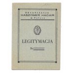 LEGITIMATION of the Hashomer Hacair Organization in Poland - an unfilled ID card blank.