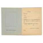 LEGITIMATION of the Hashomer Hacair Organization in Poland - an unfilled ID card blank.