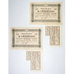 CEGIELSKI H., Stock Society. Stock for 50 zloty (2 pieces).