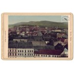 BIELSKO-BIALA - a fragment of the city panorama in an under-colored photograph from the 1st half of the 20th century.