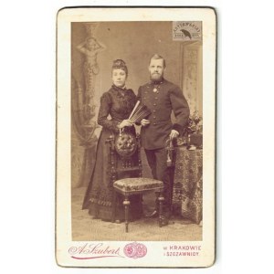 Krakow, A. Szubert - a married couple in a portrait photograph from 1889.