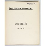 HOUSE, Estate, Apartment. Warsaw. R. 5: 1933.